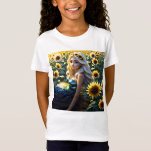 "Sunflower Siren: Blooming in Iridescence  T-Shirt