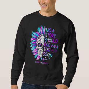 Sunflower Skull Autism No Story Should End Too Soo Sweatshirt