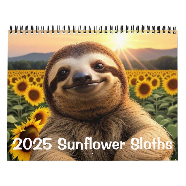 Sunflower Sloths Calendar (Cover)