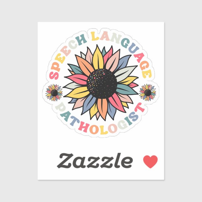 Sunflower SLP Speech Language Pathologist Gift Sticker (Sheet)