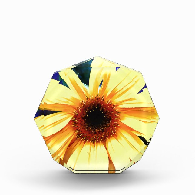 Sunflower Small Acrylic Octagon Award (Front)