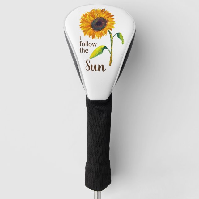 Sunflower Snowbird Golf Head Cover (Front)