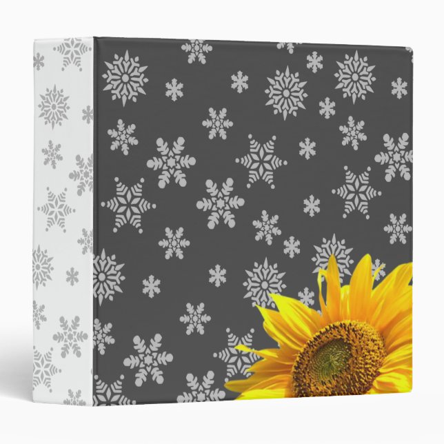 Sunflower Snowflake  Avery Binder (Front/Spine)