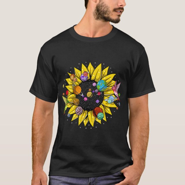 Sunflower Solar System T-Shirt (Front)