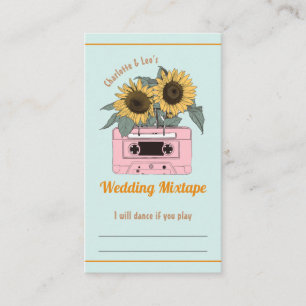 Sunflower Song Request Wedding Enclosure Card