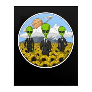 Sunflower Space Aliens Acrylic Print
