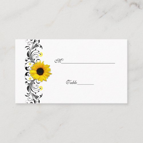Sunflower Special Occasion Place Card Business Card Template