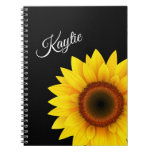 Sunflower Spiral Custom Notebook at Zazzle