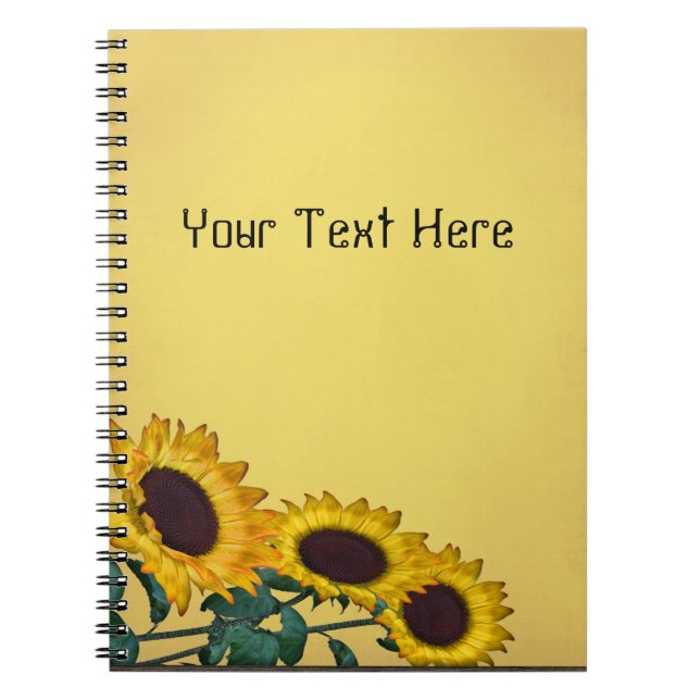 Sunflower  Spiral Notebook (Front)