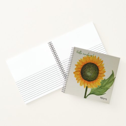 Sunflower Spiral NotebookJournal Notebook