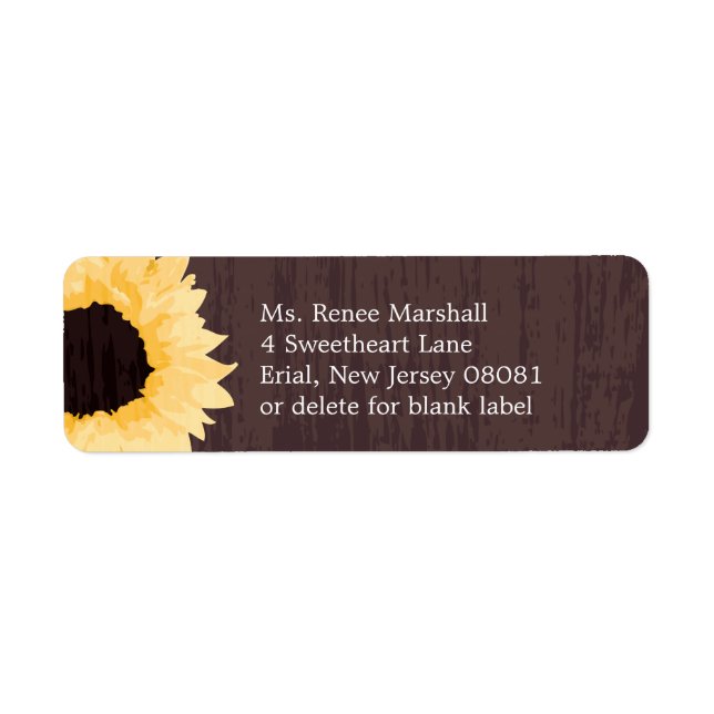 Sunflower Splendor | Return Address Label (Front)