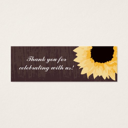 Sunflower Splendor  Wedding Favor Tag