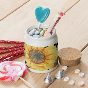 sunflower spring candy jar