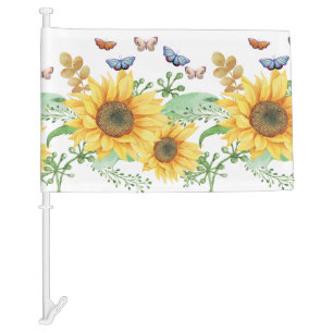 sunflower spring car flag