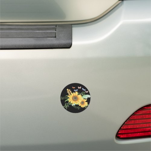 sunflower spring car magnet