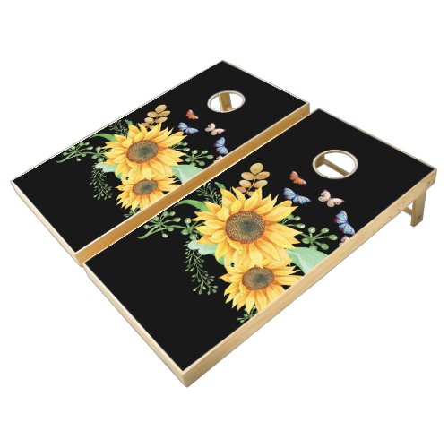 sunflower spring cornhole set