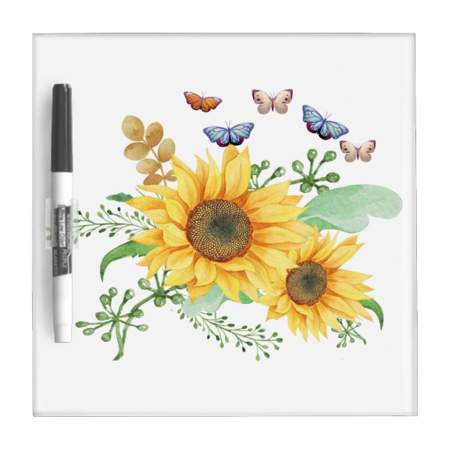 sunflower spring dry erase board (Front)