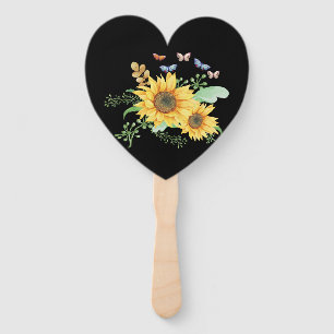 sunflower spring hand fan