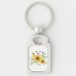 sunflower spring keychain