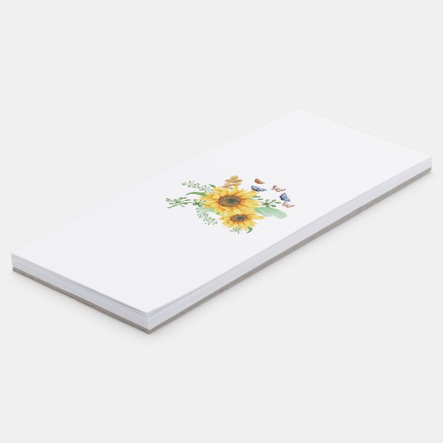 sunflower spring magnetic notepad (Angled)