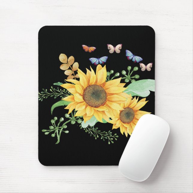 sunflower spring mouse pad (With Mouse)