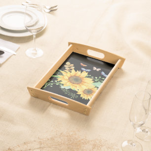 sunflower spring serving tray