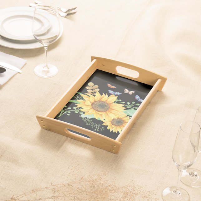sunflower spring serving tray (Front)