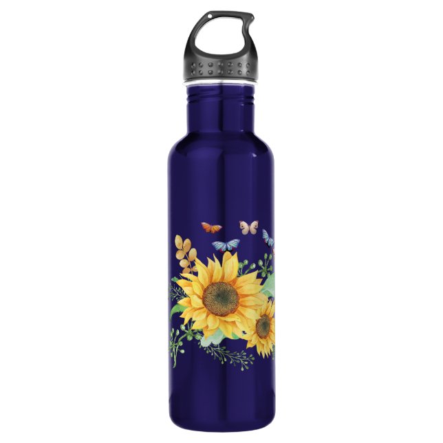 sunflower spring stainless steel water bottle (Front)