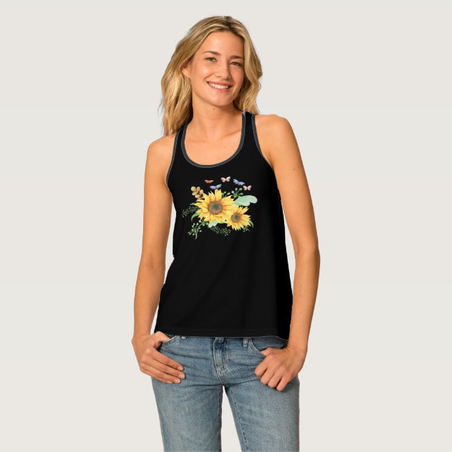 sunflower spring tank top (Front Full)