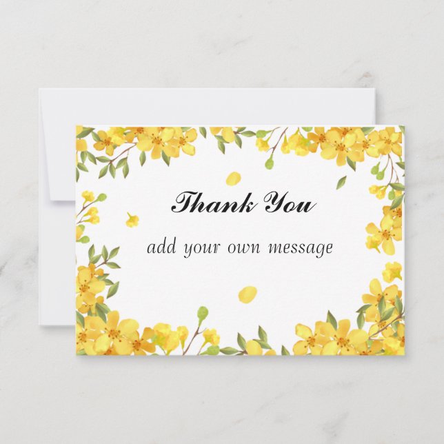 sunflower spring  thank you card (Front)