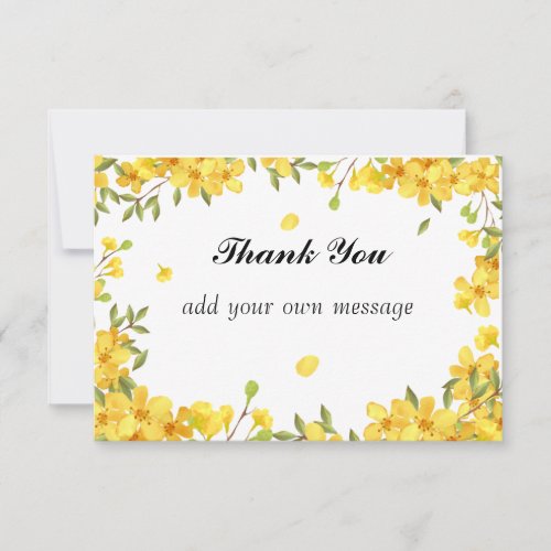 sunflower spring  thank you card