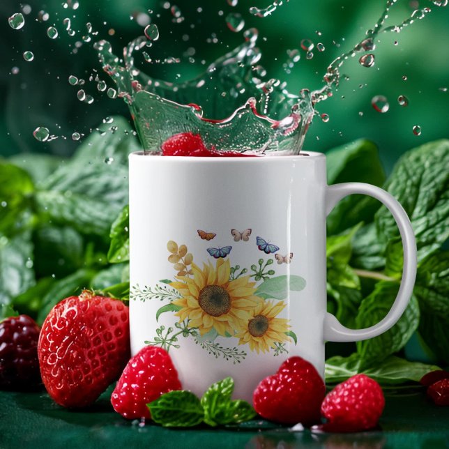 sunflower spring Two-Tone coffee mug (Creator Uploaded)