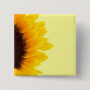sunflower square button by Petr Kratochvil