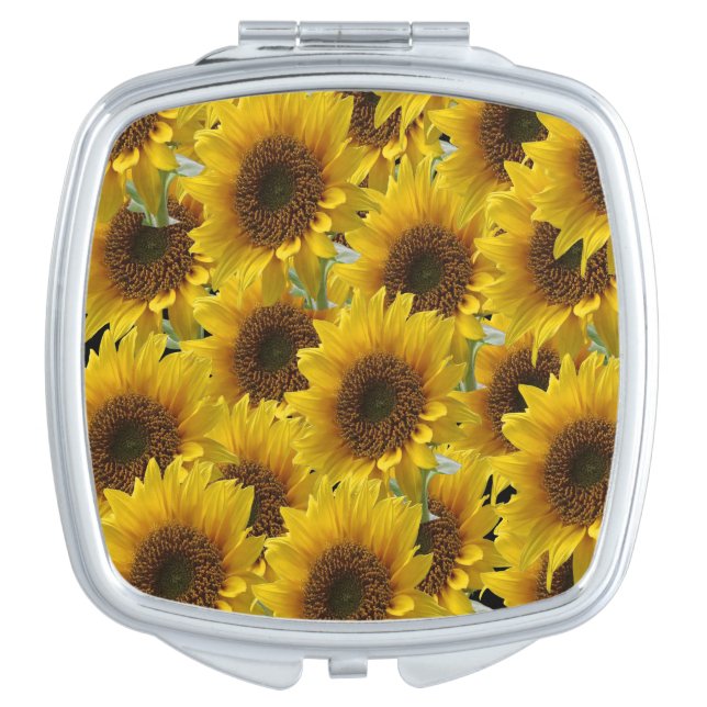 Sunflower Square Compact Mirror (Front)