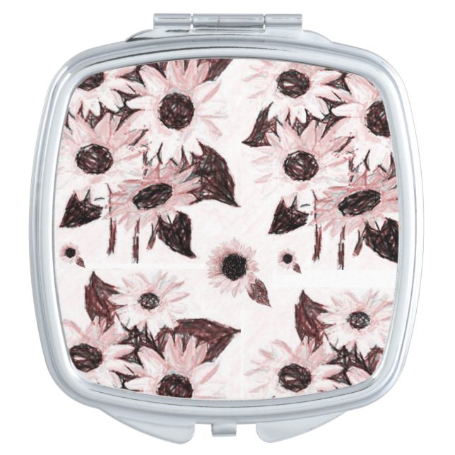 Sunflower Square Compact Mirror (Front)