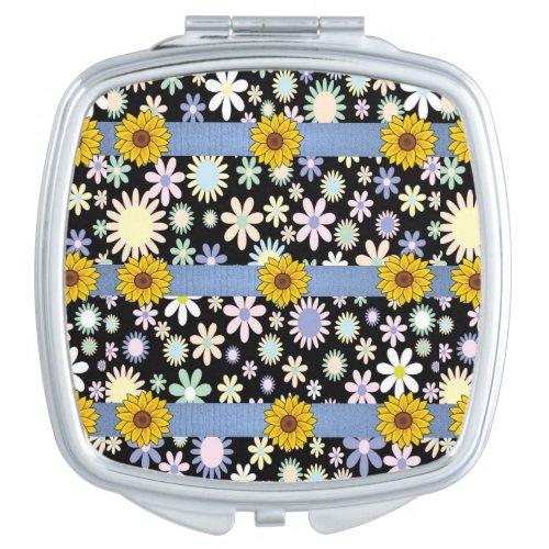 Sunflower Square Compact Mirror