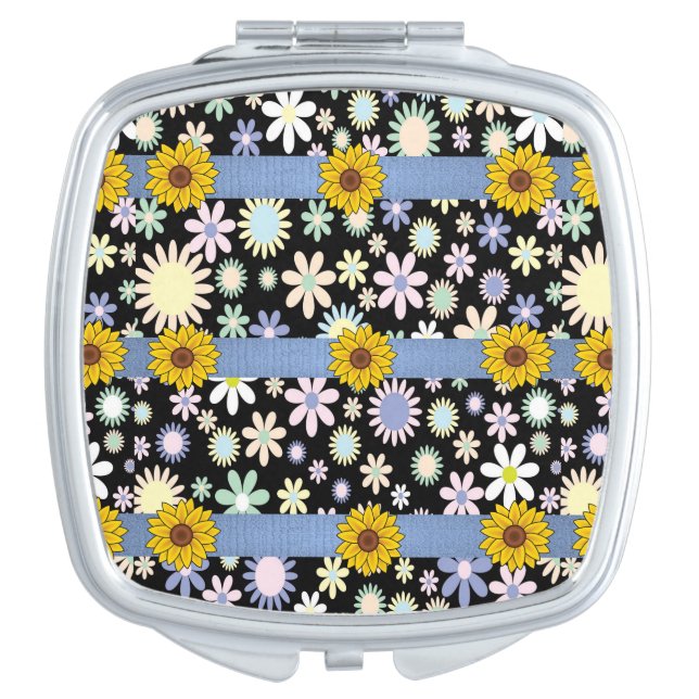 Sunflower Square Compact Mirror (Front)