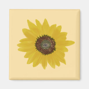 Sunflower Square Magnet