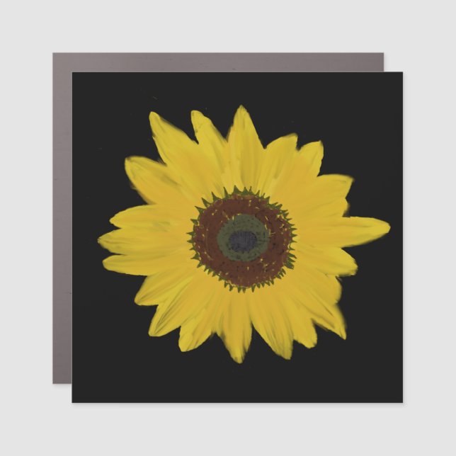 Sunflower Square Refrigerator Magnet (Front)