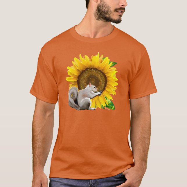 Sunflower Squirrel T-Shirt (Front)