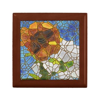 Sunflower stained glass gift boxes