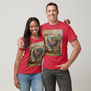 Sunflower Stained Glass Heart Steampunk Series T-Shirt