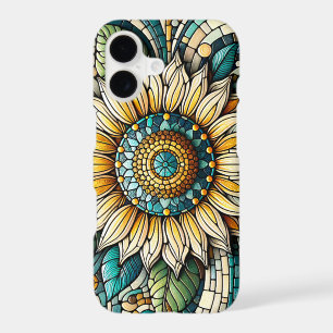 Sunflower Stained Glass Mosaic iPhone 17 Case