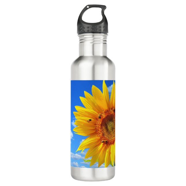 Sunflower Stainless Steel Water Bottle (Front)