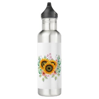 Sunflower    stainless steel water bottle