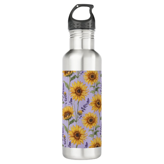SUNFLOWER STAINLESS STEEL WATER BOTTLE (Front)