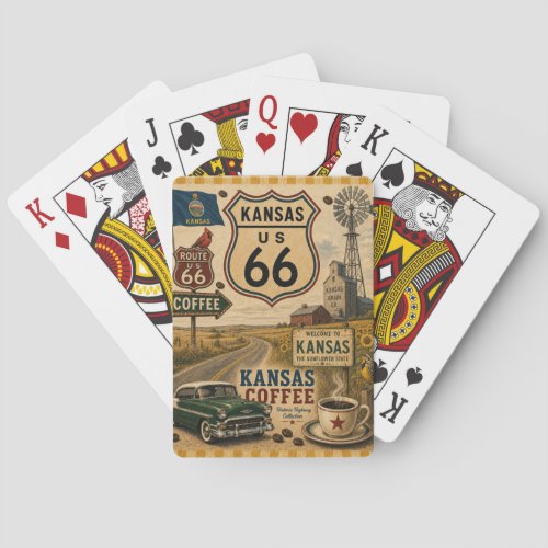 Sunflower State Mother Road Game Night Poker Cards