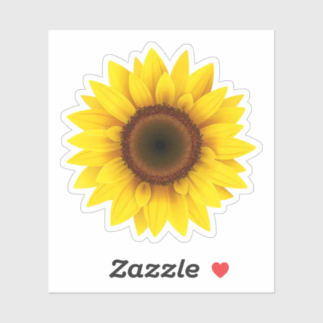 Sunflower Sticker Zazzle