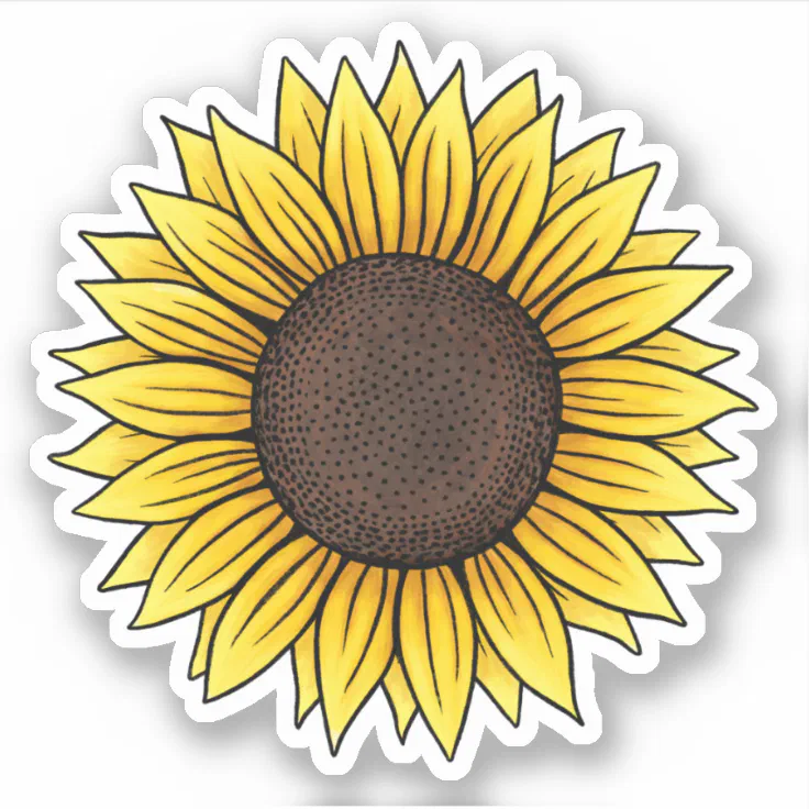 Sunflower sticker Zazzle