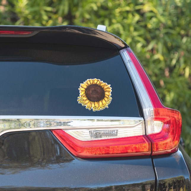 Sunflower Stickers Personalized Sunflower Decals (Car Side)